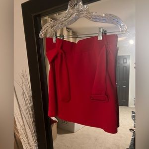 Forever 21 Red buckle skirt- M/L fit